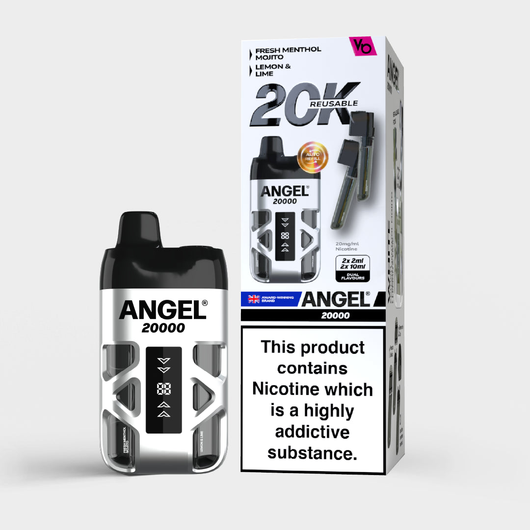Angel 20000 White Edition Dual Pod System | Vapes Bars Angel 20000 White Edition Dual Pod System | Vapes Bars