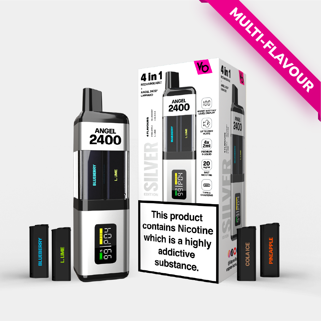 Angel® 2400 Silver Edition 4 in1 Kit | Vapes Bars®