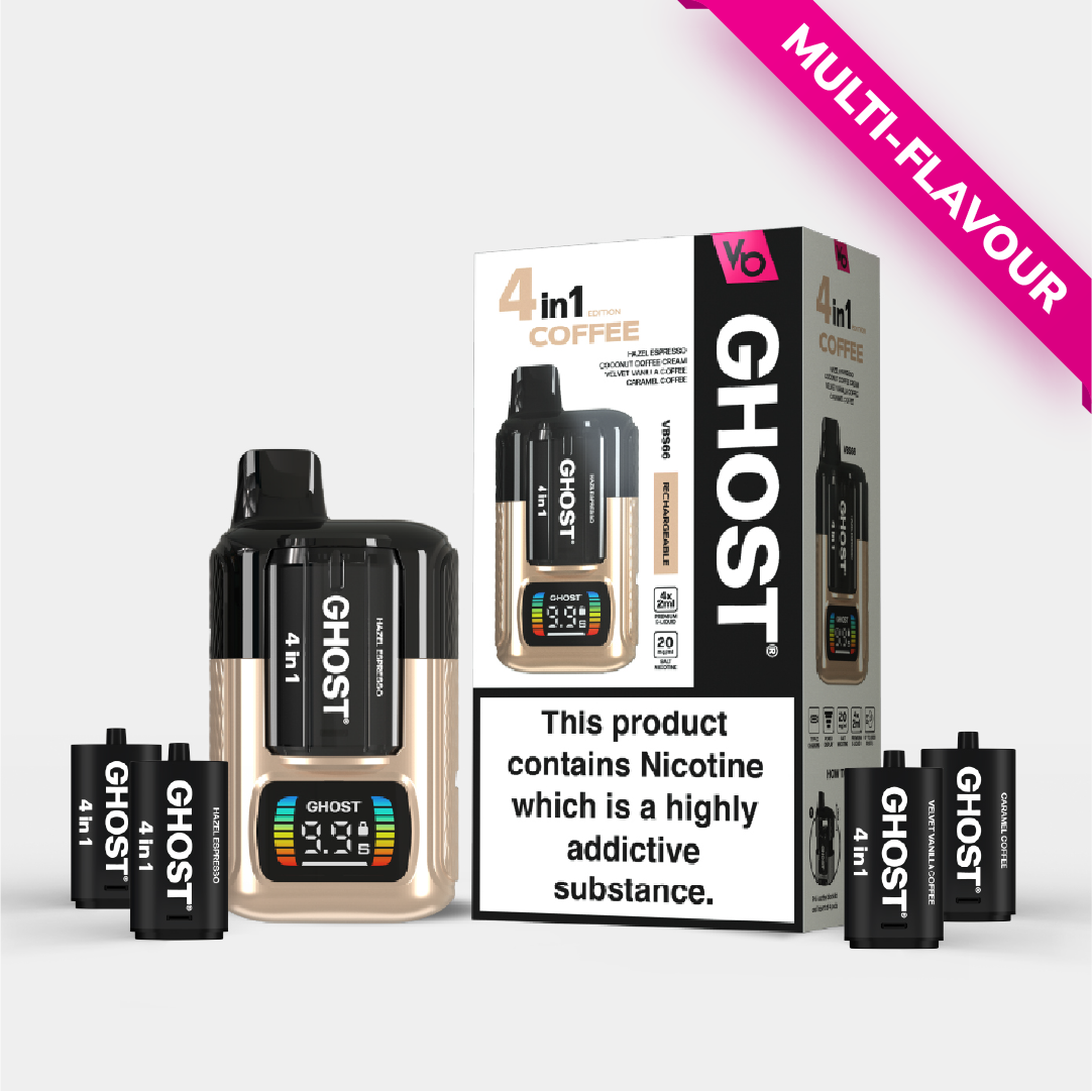 Coffee Edition Ghost® 4 in 1 Rechargeable Device – Vapes Bars®