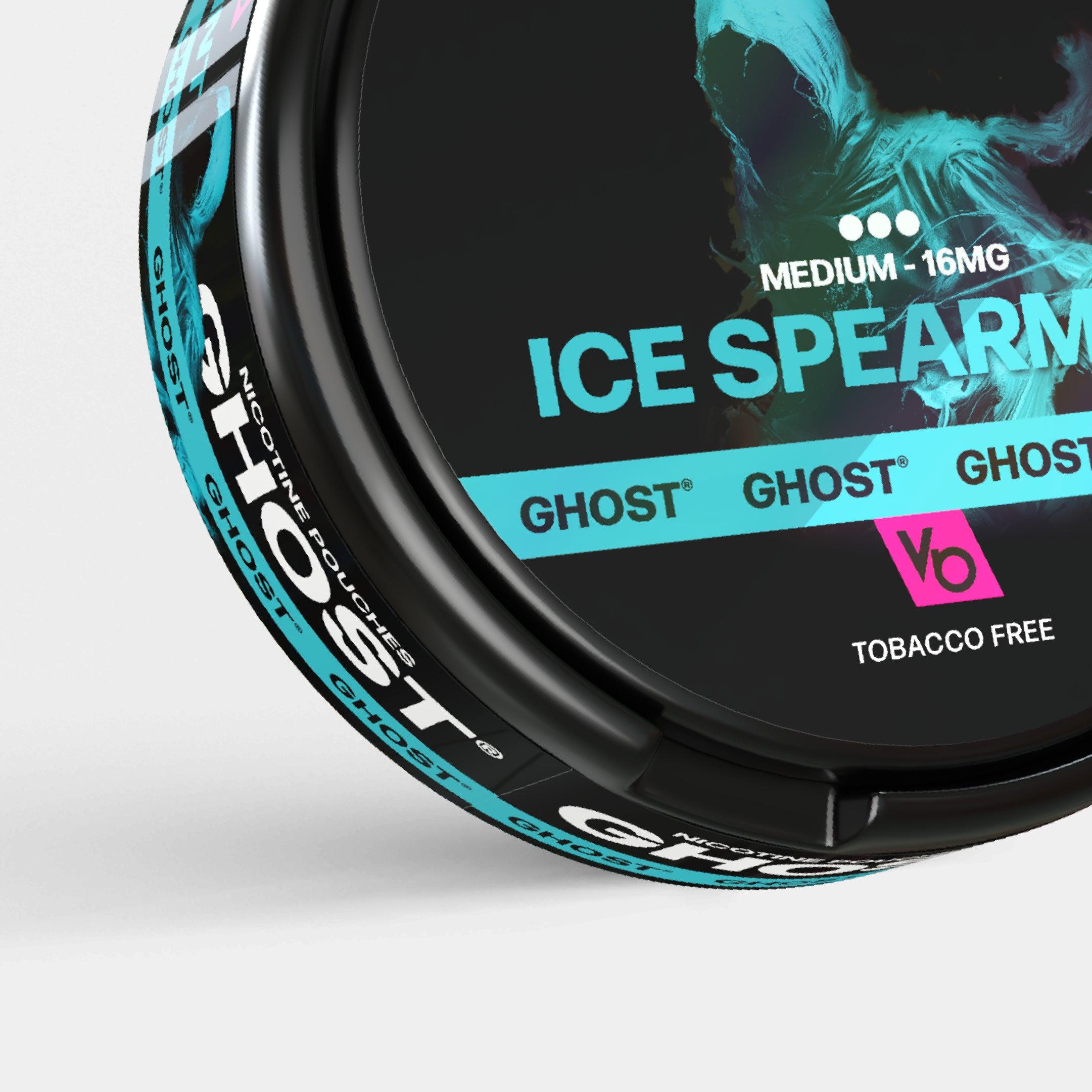 Ghost Ice Spearmint 16mg Nicotine Pouches, tobacco-free close-up