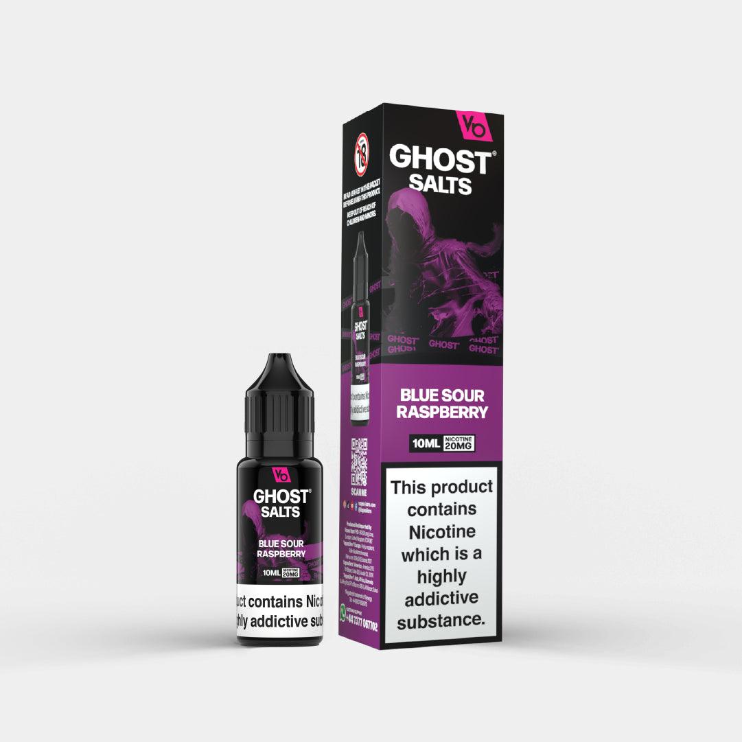 Ghost Salts Blue Sour Raspberry 10ml With Packaging - Vapes Bars®