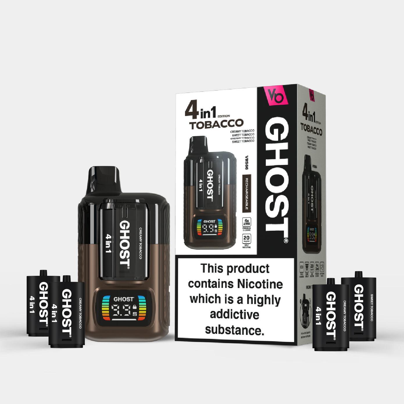 Ghost 4in1 Tobacco Edition and a Pods With Packaging