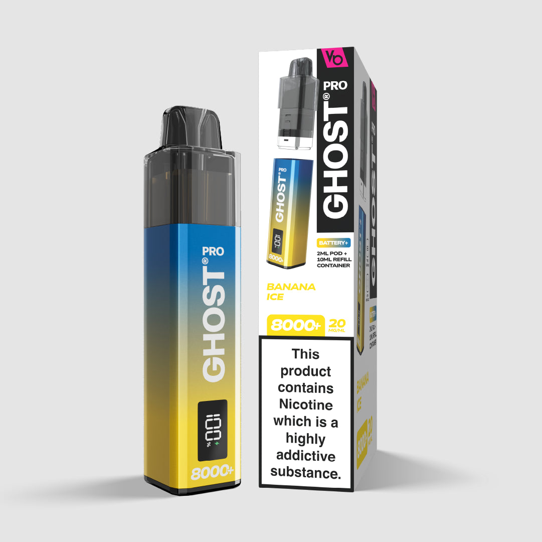 Ghost Pro 8000+ Banana Ice Pod System | Vapes Bars Ghost Pro 8000+ Banana Ice Pod System | Vapes Bars
