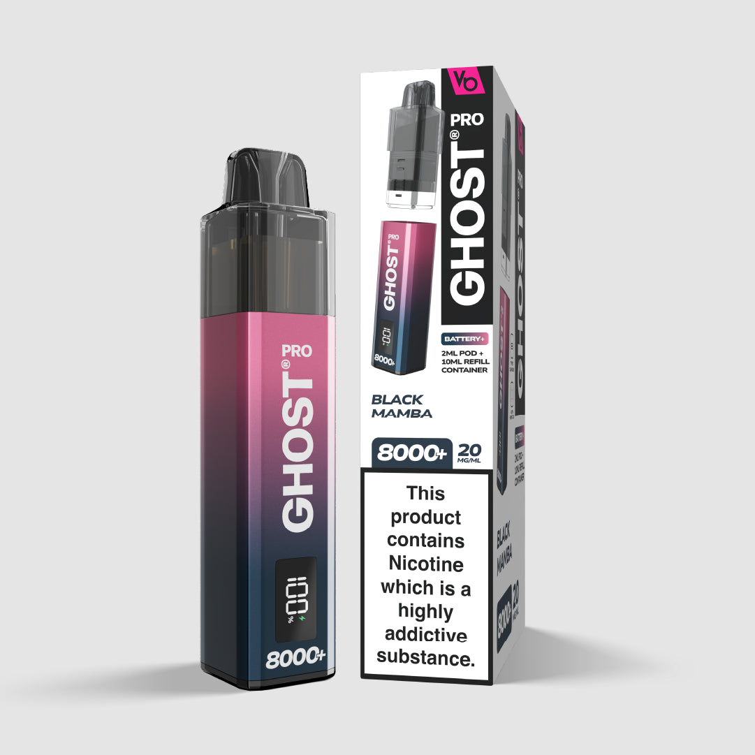 Ghost Pro 8000+ Black Mamba Pod System | Vapes Bars Ghost Pro 8000+ Black Mamba Pod System | Vapes Bars