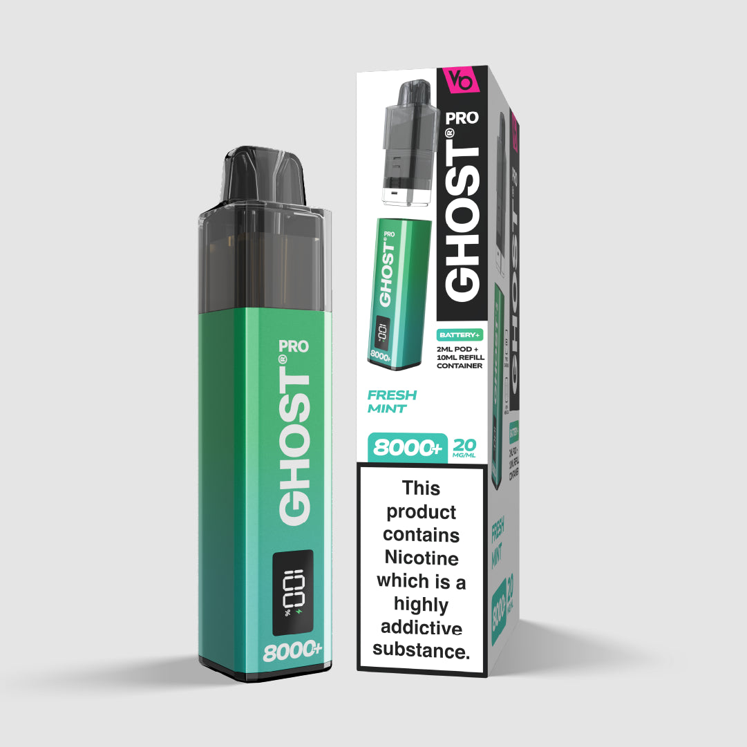 Ghost Pro 8000+ Fresh Mint Pod System | Vapes Bars Ghost Pro 8000+ Fresh Mint Pod System | Vapes Bars