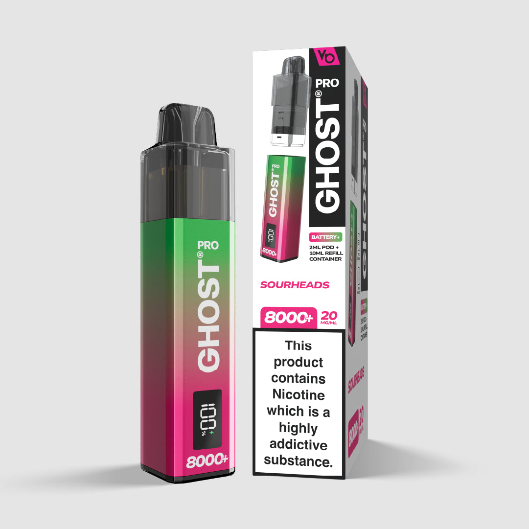 Ghost Pro 8000+ Sourheads Pod System | Vapes Bars Ghost Pro 8000+ Sourheads Pod System | Vapes Bars