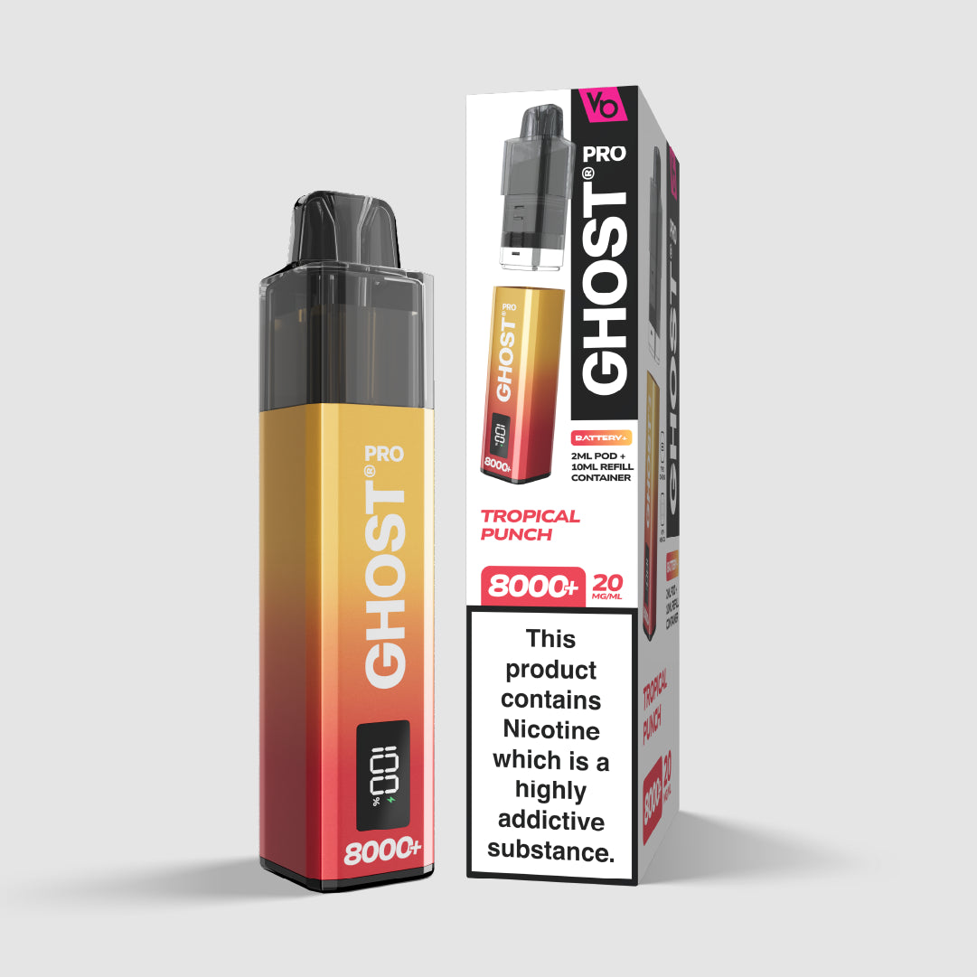 Ghost Pro 8000+ Tropical Punch Pod System | Vapes Bars Ghost Pro 8000+ Tropical Punch Pod System | Vapes Bars