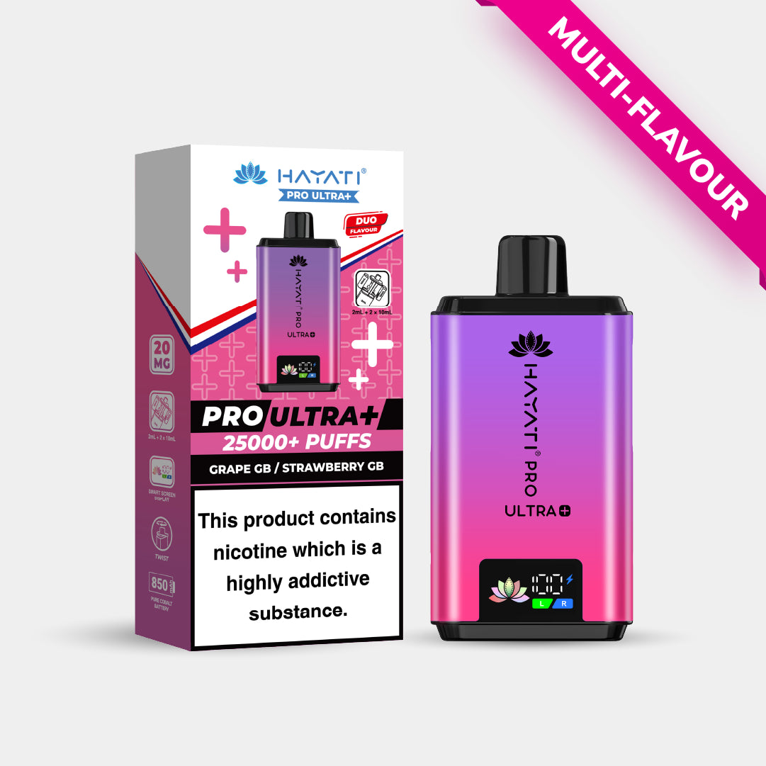 Grape GB/Strawberry GB | Hayati Pro Ultra+ Vapes Bars Grape GB/Strawberry GB | Hayati Pro Ultra+ Vapes Bars