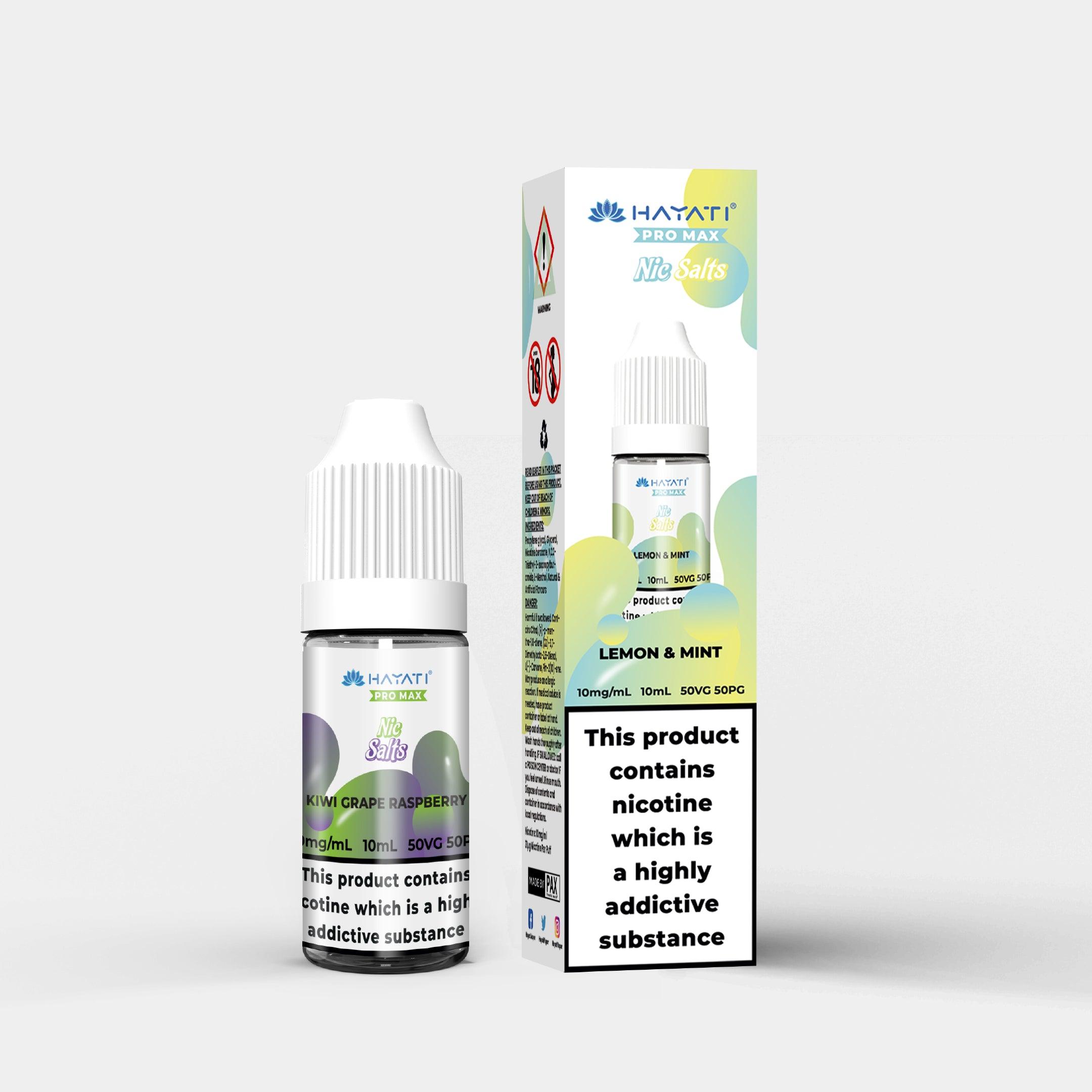 Hayati Nic Salts Lemon and Mint - Vapes Bars®
