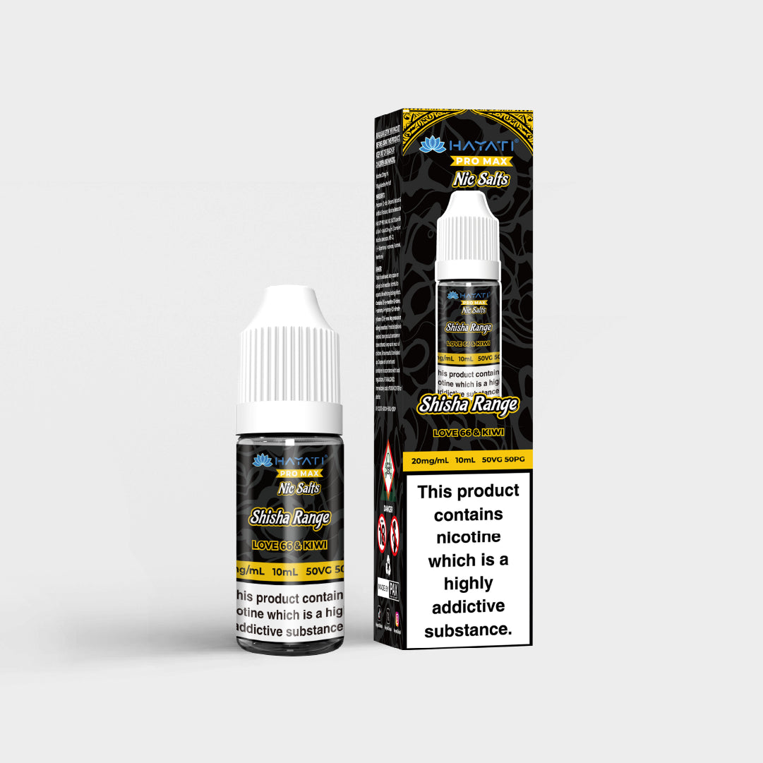 Hayati Pro Max Nic Salts Shisha Range Love 66 & Kiwi | Vapes Bars Hayati Pro Max Nic Salts Shisha Range Love 66 & Kiwi | Vapes Bars