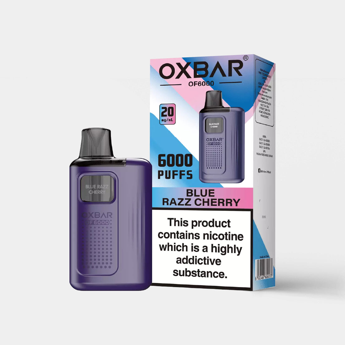 OXBAR OF6000 Blue Razz Cherry Pod Vape Kit | Vapes Bars OXBAR OF6000 Blue Razz Cherry Pod Vape Kit | Vapes Bars