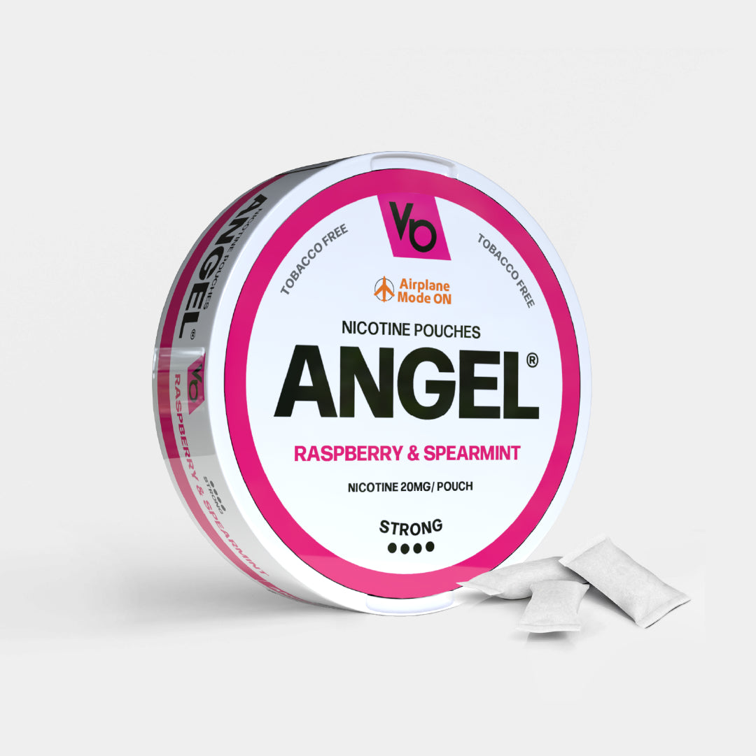 Raspberry & Spearmint 20MG Strong Pouches With Packaging