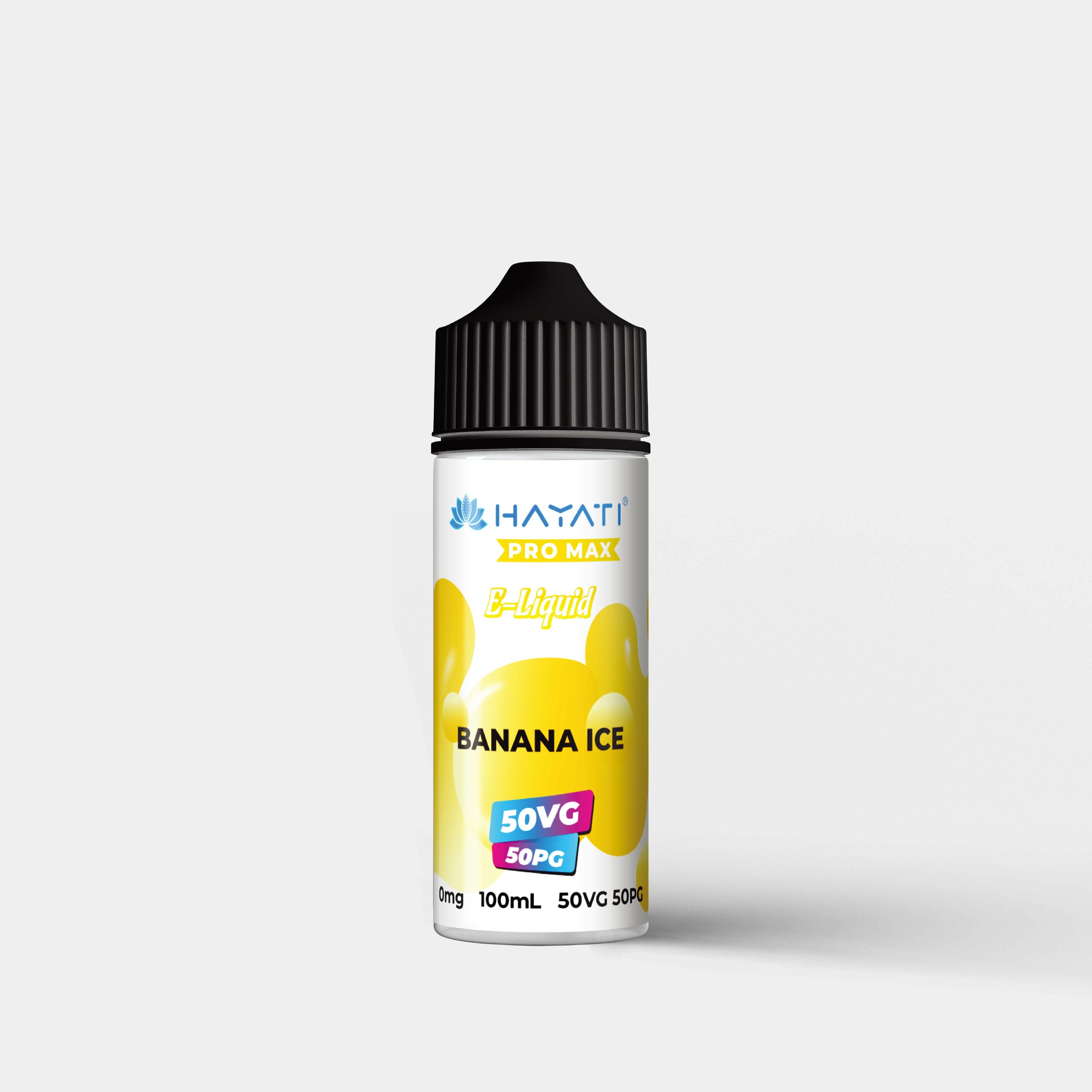 Hayati Salts 100ml Banana Ice Bottle - Vapes Bars®
