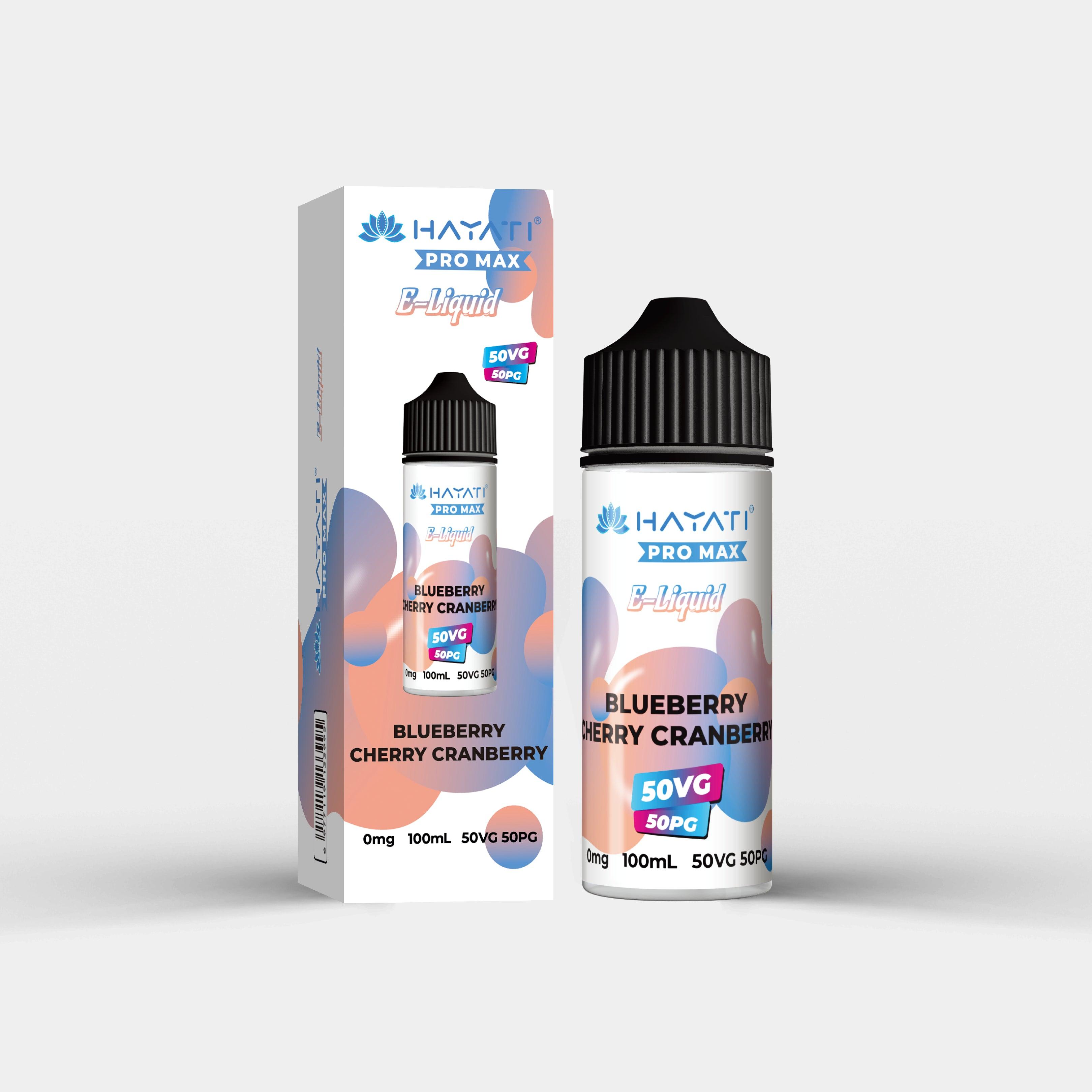 Hayati Salts 100ml Blueberry Cherry Cranberry With Packaging - Vapes Bars®