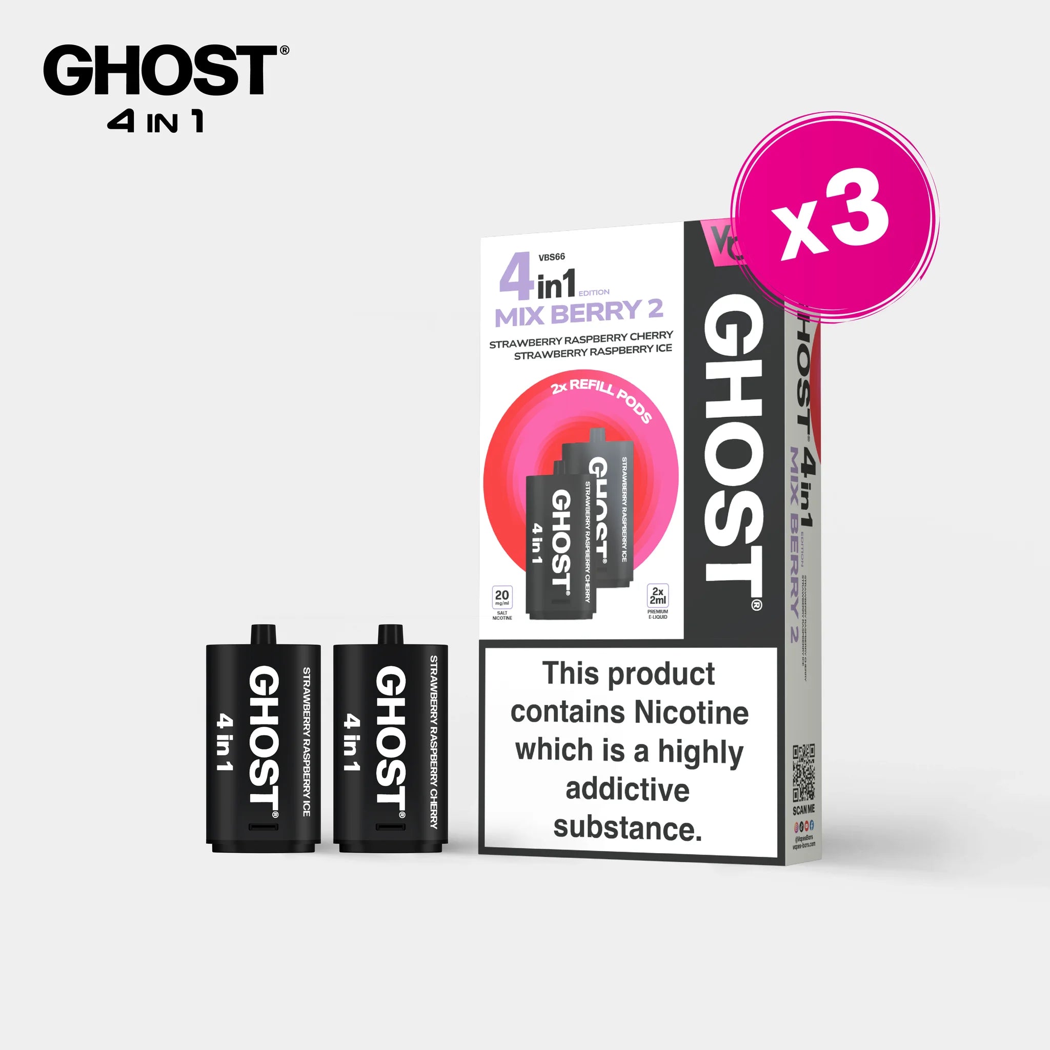 3X Ghost® 4in1 Pods Bundle