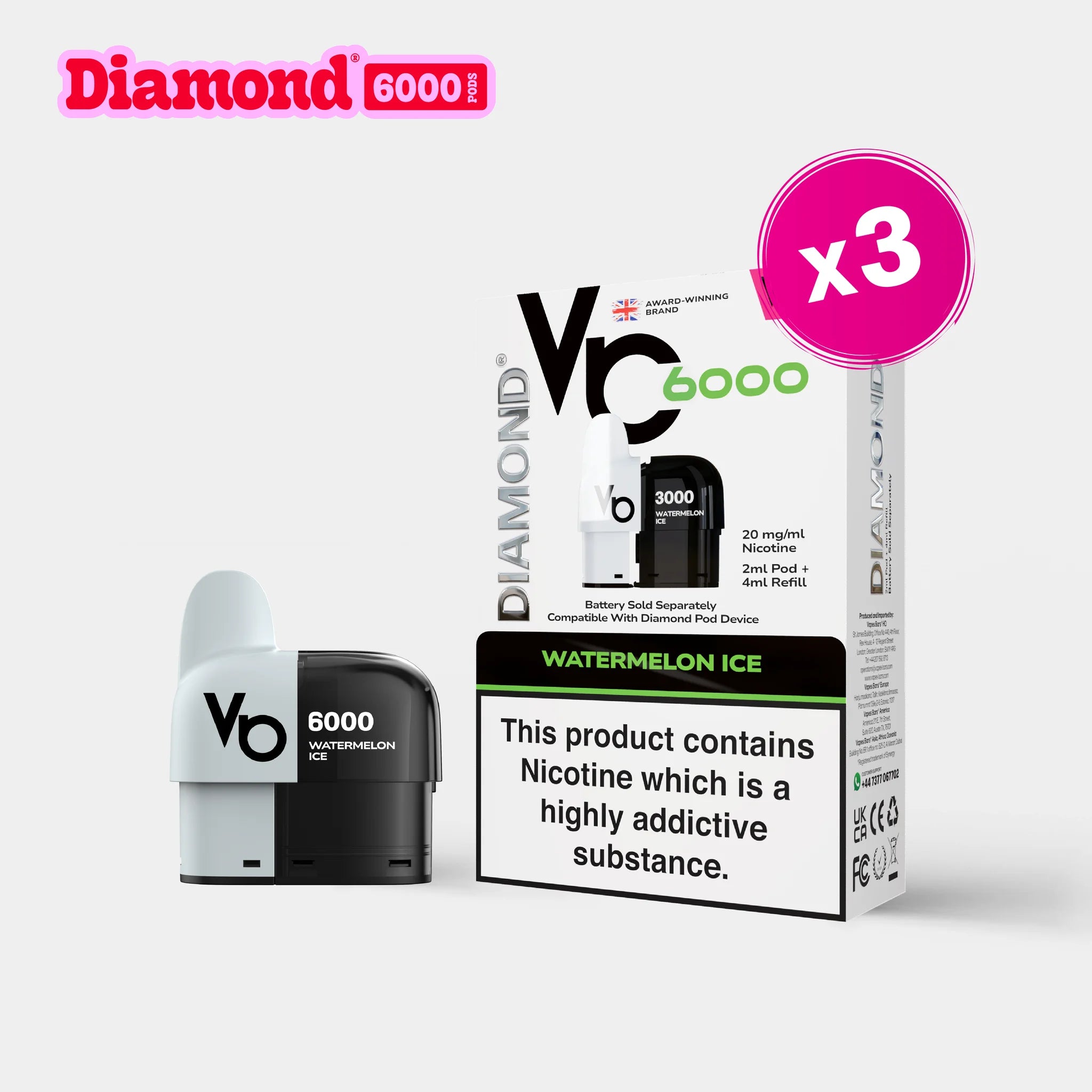 3X Diamond® 6000 Pods Bundle