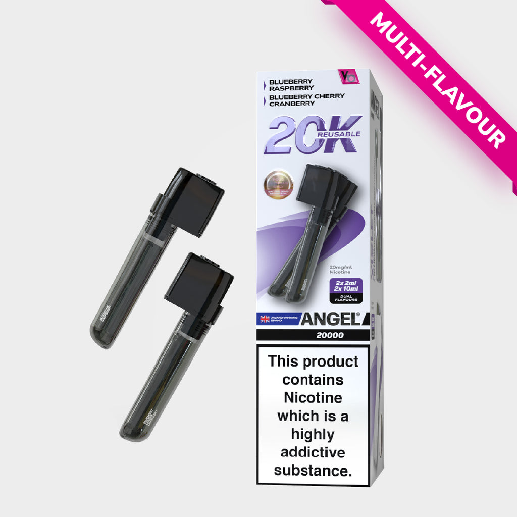 Angel 20000 Pods Violet Edition 2x (2ml pod+ 10ml refill) Vapes Bars Angel 20000 Pods Violet Edition 2x (2ml pod+ 10ml refill) Vapes Bars
