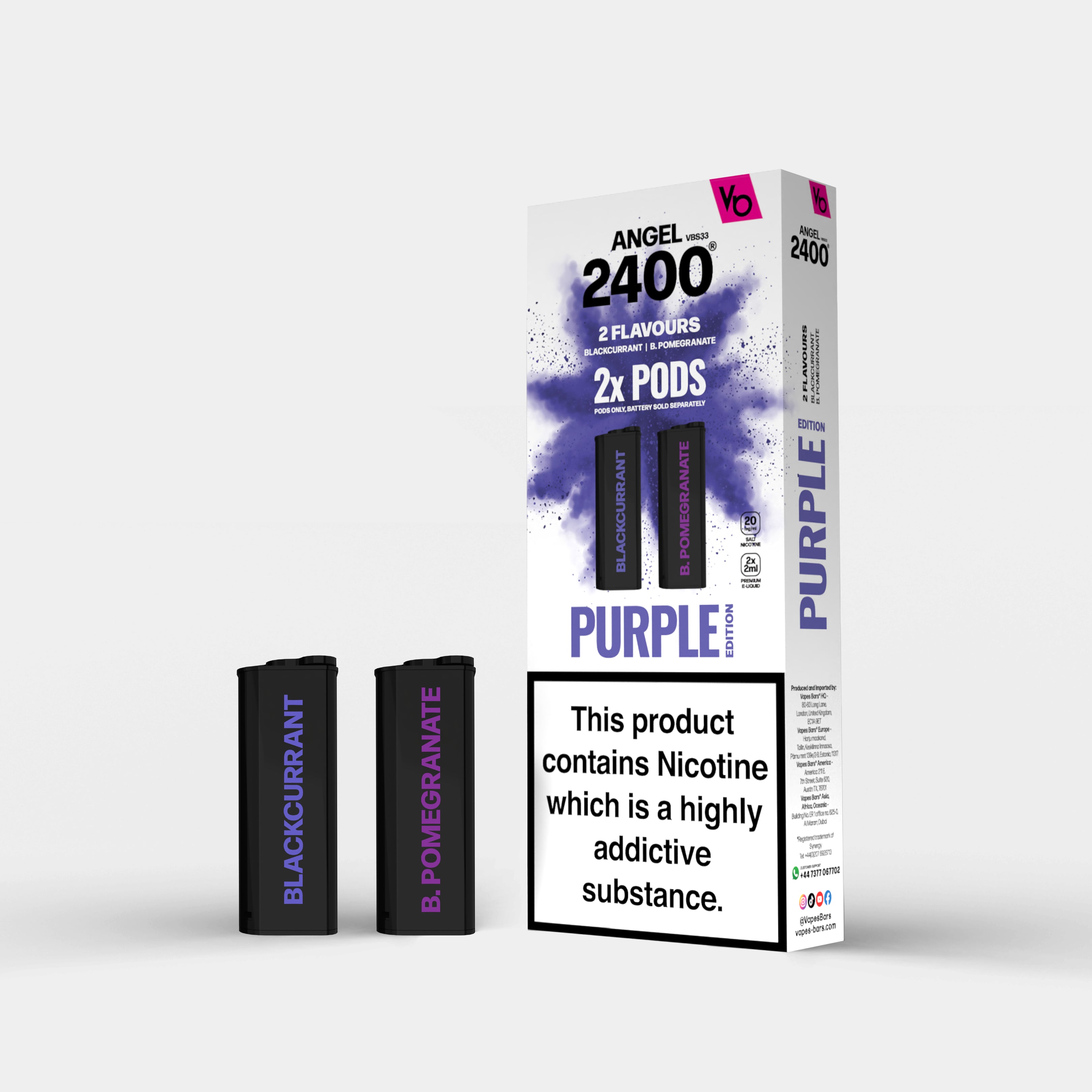 Angel 2400 Purple Edition 1, 2x 2ml Pods 