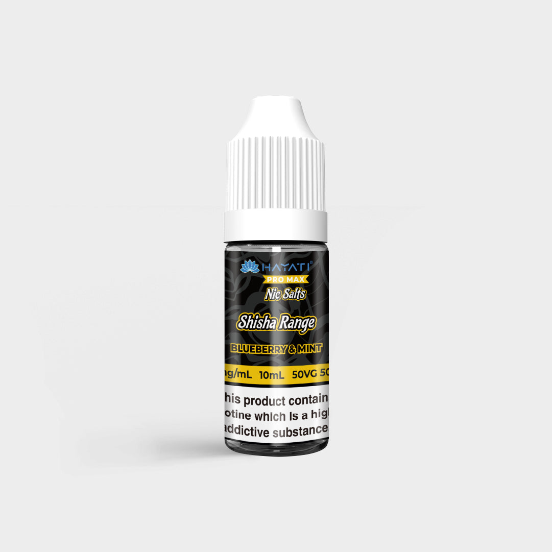 Hayati® Pro Max Nic Salts Shisha Range Blueberry & Mint