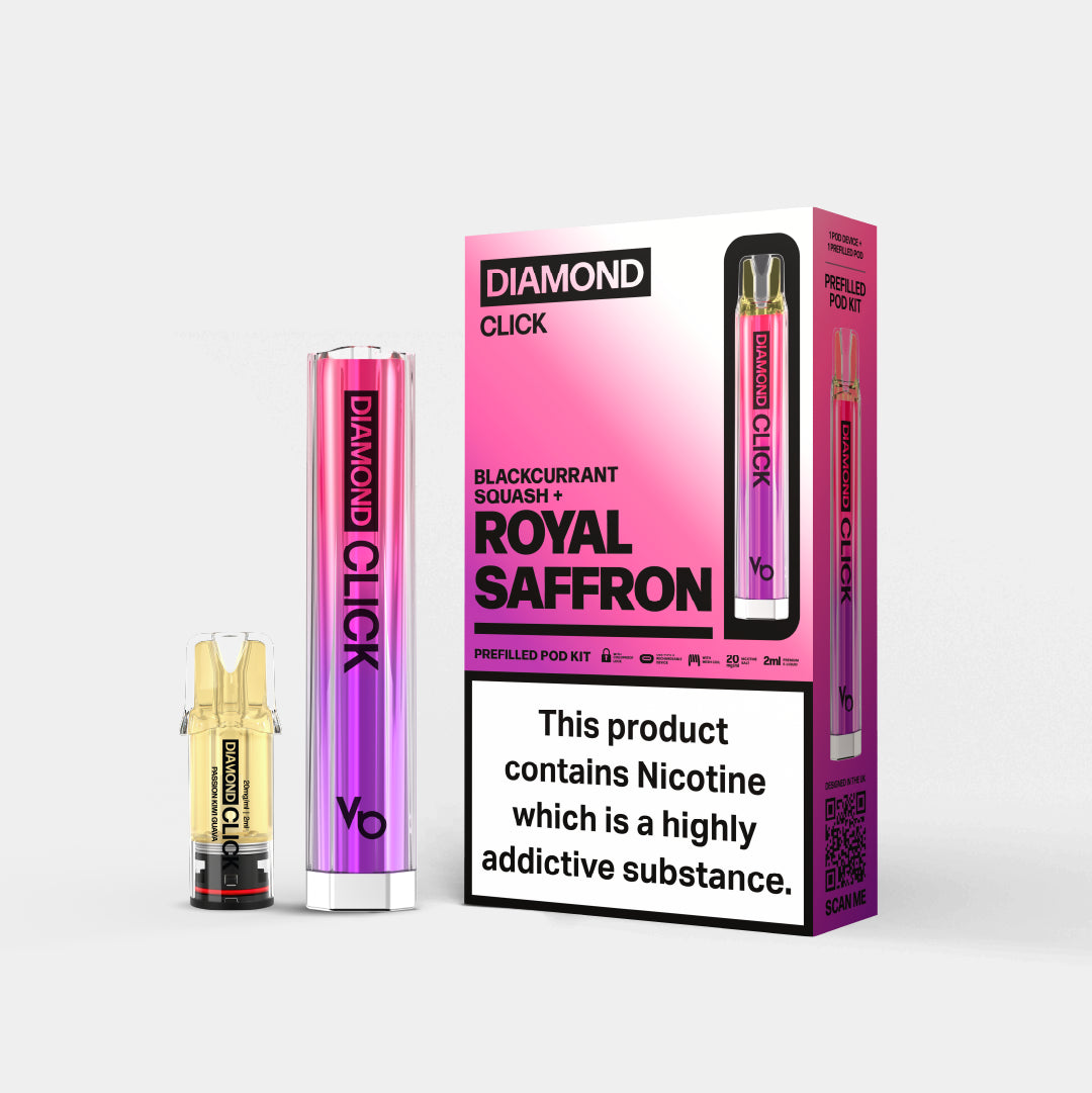 5 x Diamond® Click Bundle Blackcurrant Squash + Royal Saffron - Vapes Bars®