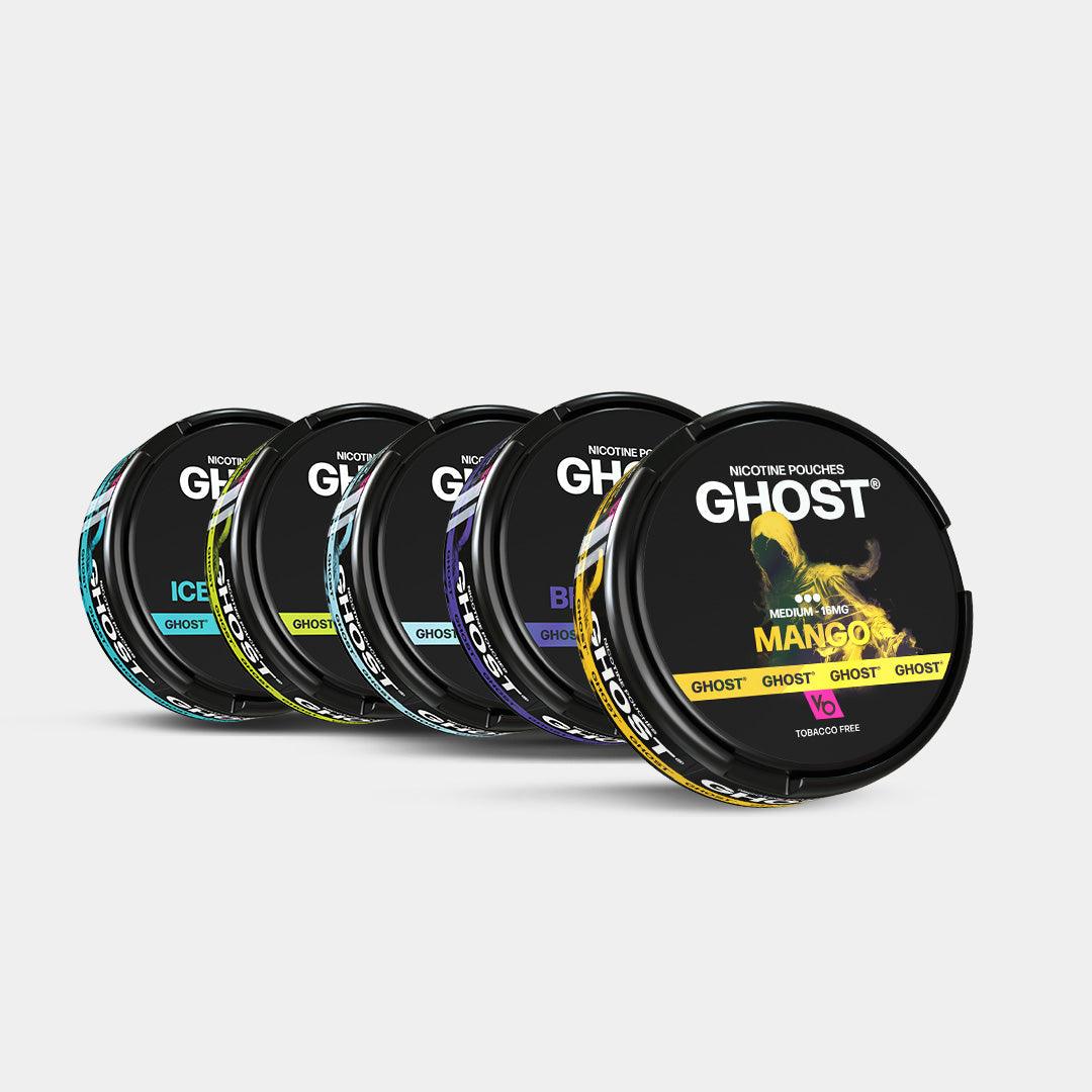 Ghost® Nic Pouches Bundle X 5 | Ghost Vapes – Vapes Bars®