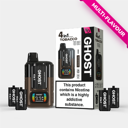 Tobacco Edition Ghost 4 in 1 Rechargeable Device Vapes Bars Tobacco Edition Ghost 4 in 1 Rechargeable Device Vapes Bars
