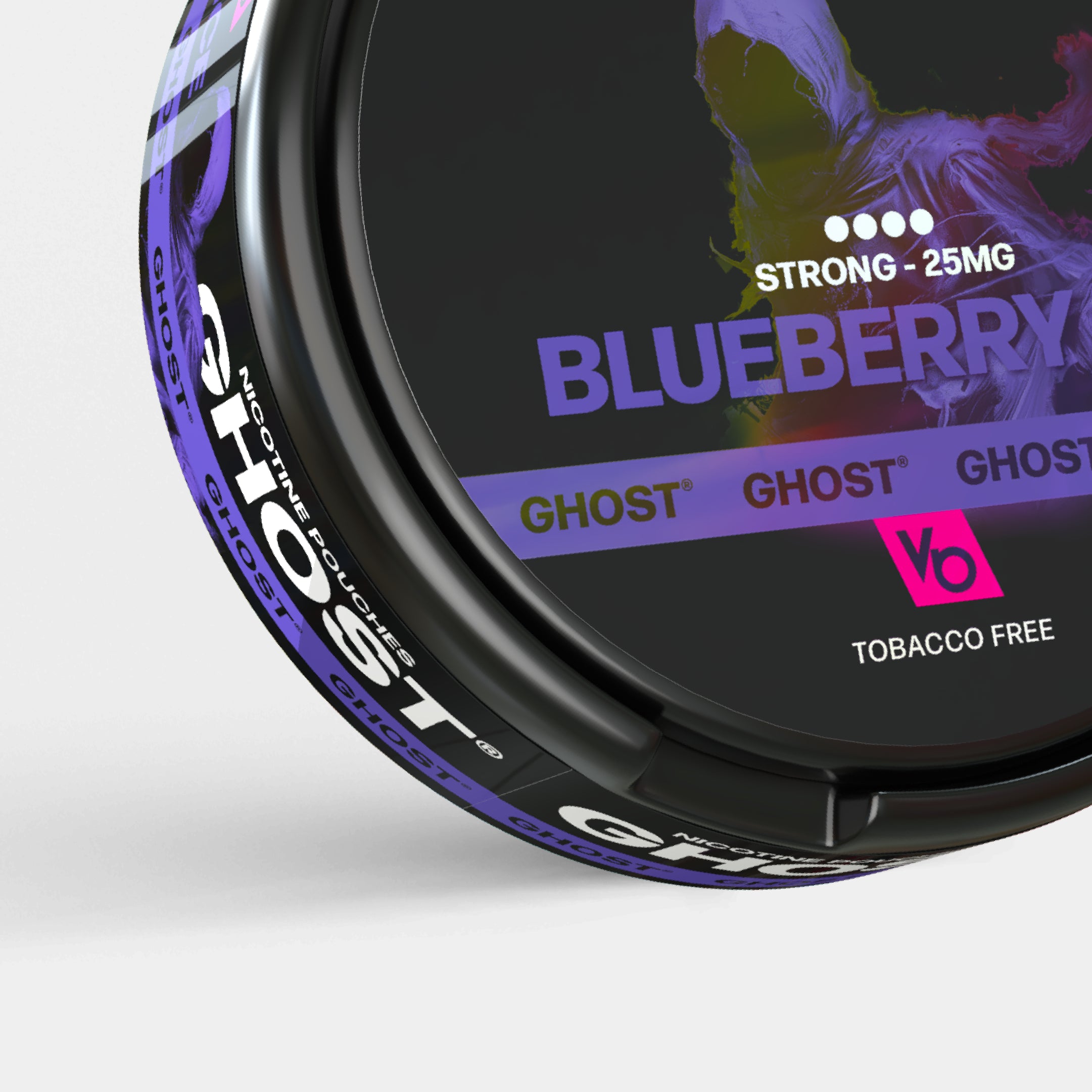 Ghost Blueberry Ice 6mg Nicotine Pouches, tobacco-free close-up