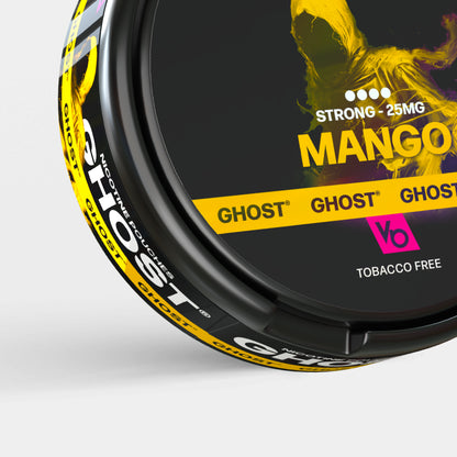 Ghost Mango 6mg Nicotine Pouches, tobacco-free close-up