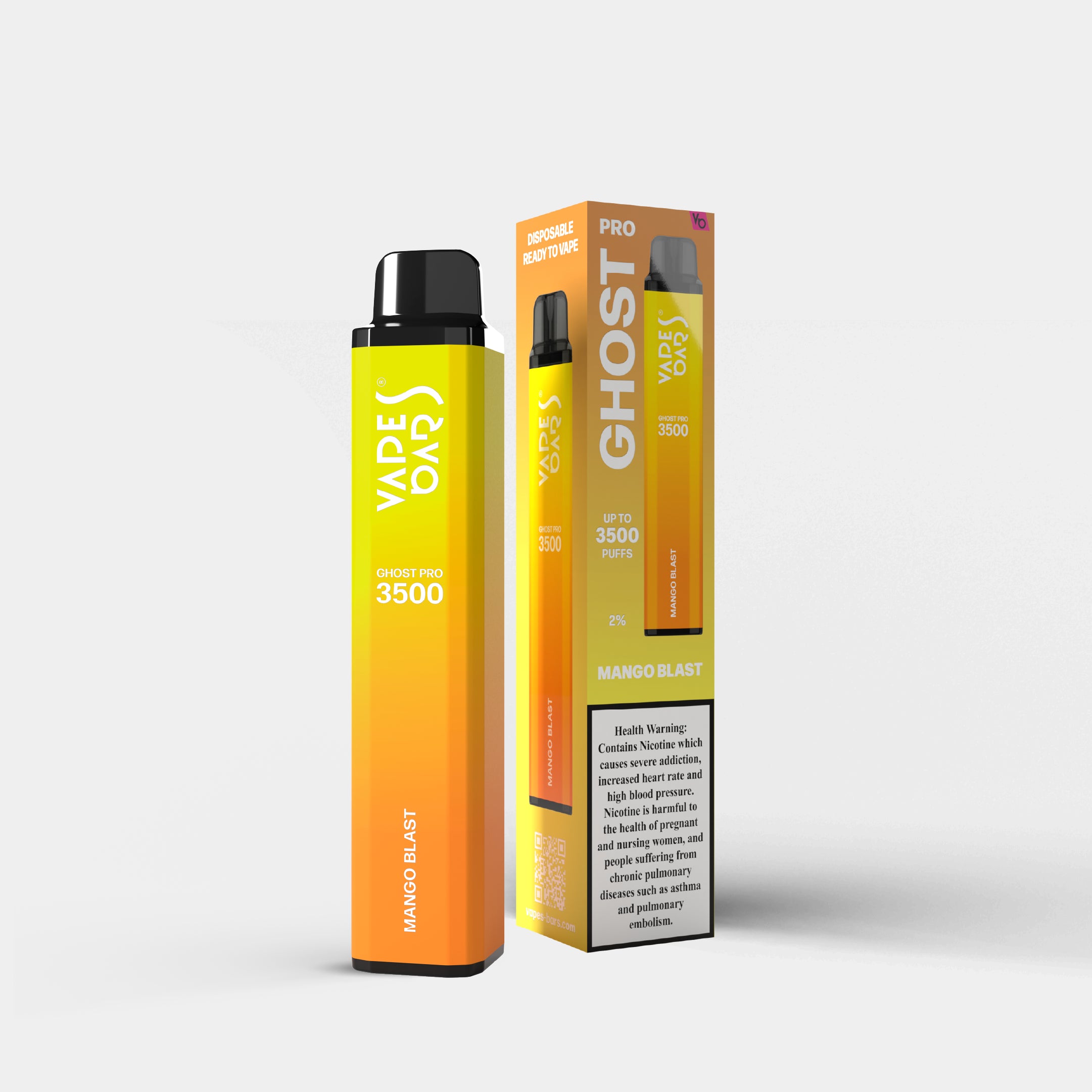 Ghost Pro 3500 vape device in Mango Blast Flavor With Packaging