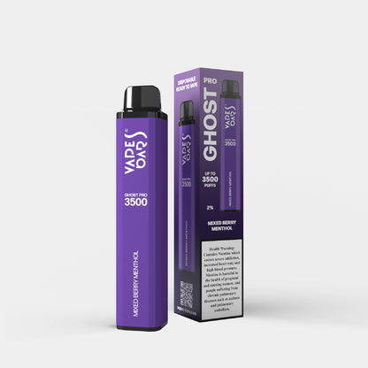 Ghost Pro 3500 vape device in Mixed Berry Menthol Flavor With Packaging