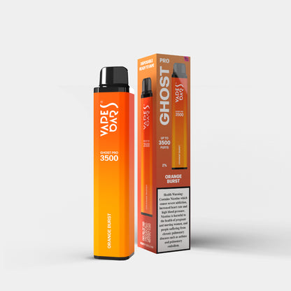 Ghost Pro 3500 vape device in Orange Burst Flavor With Packaging