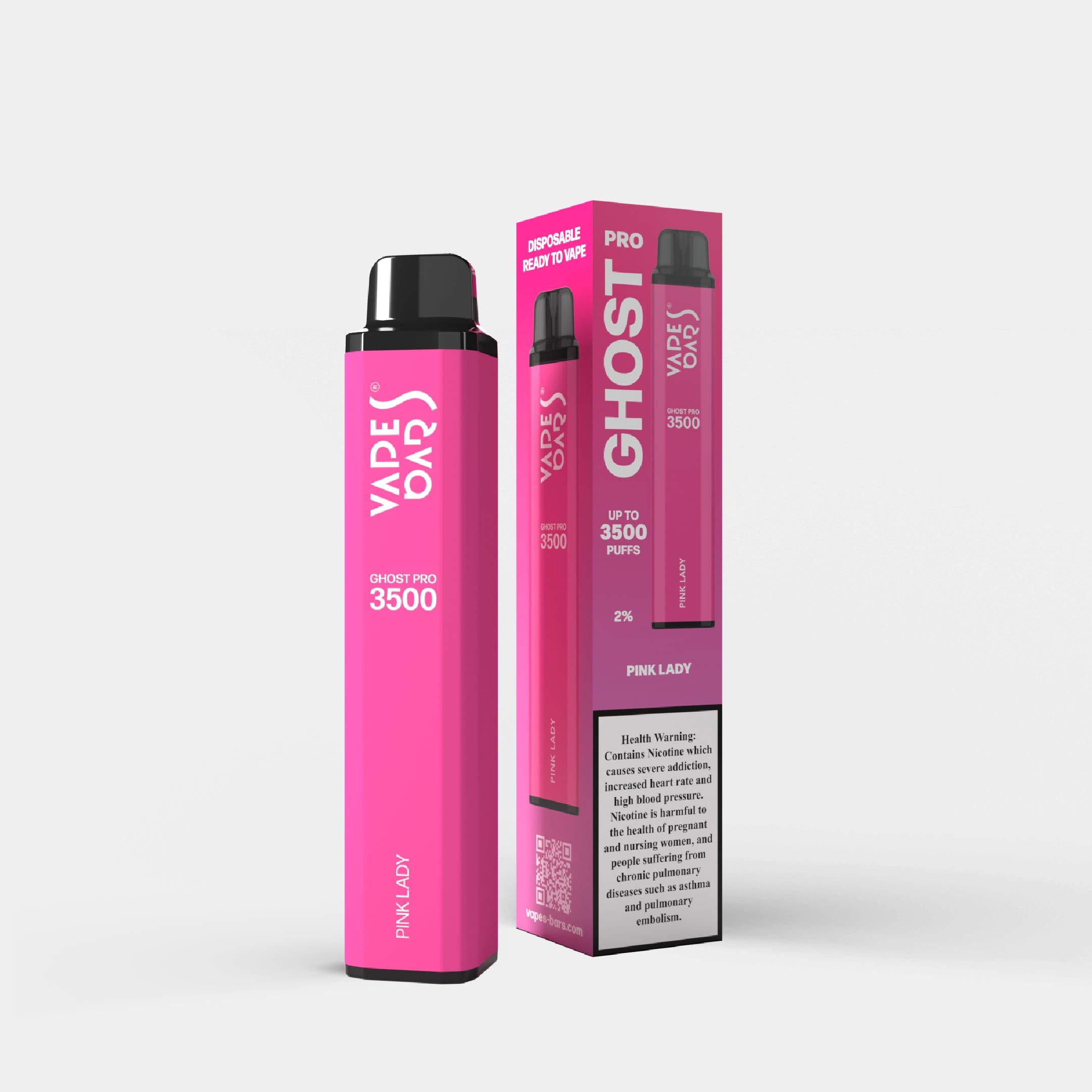 Ghost Pro 3500 vape device in Pink Lady Flavor With Packaging