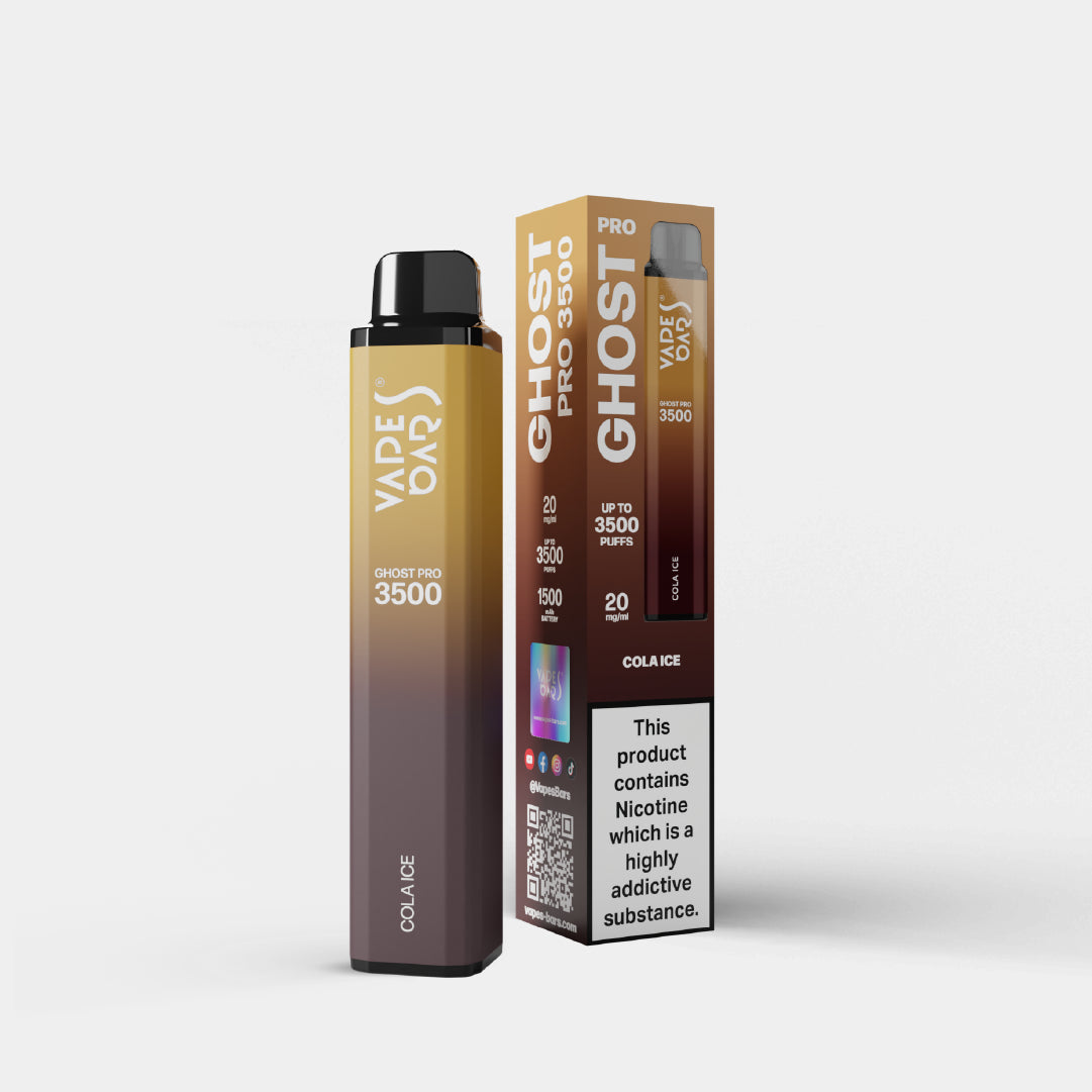 Ghost Pro 3500 vape device in Cola Ice Flavor With Packaging