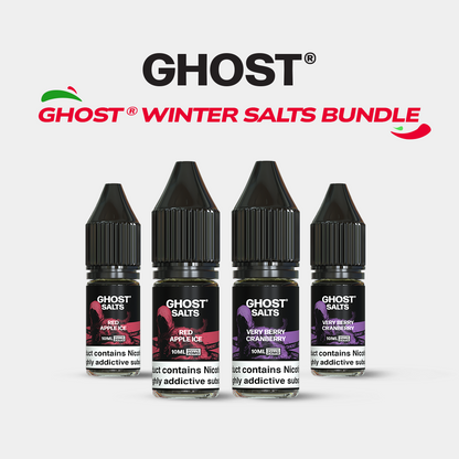 Ghost Salts Red Apple Ice, Very Berry Cranberry as a Ghost Winter Salts Bundle 