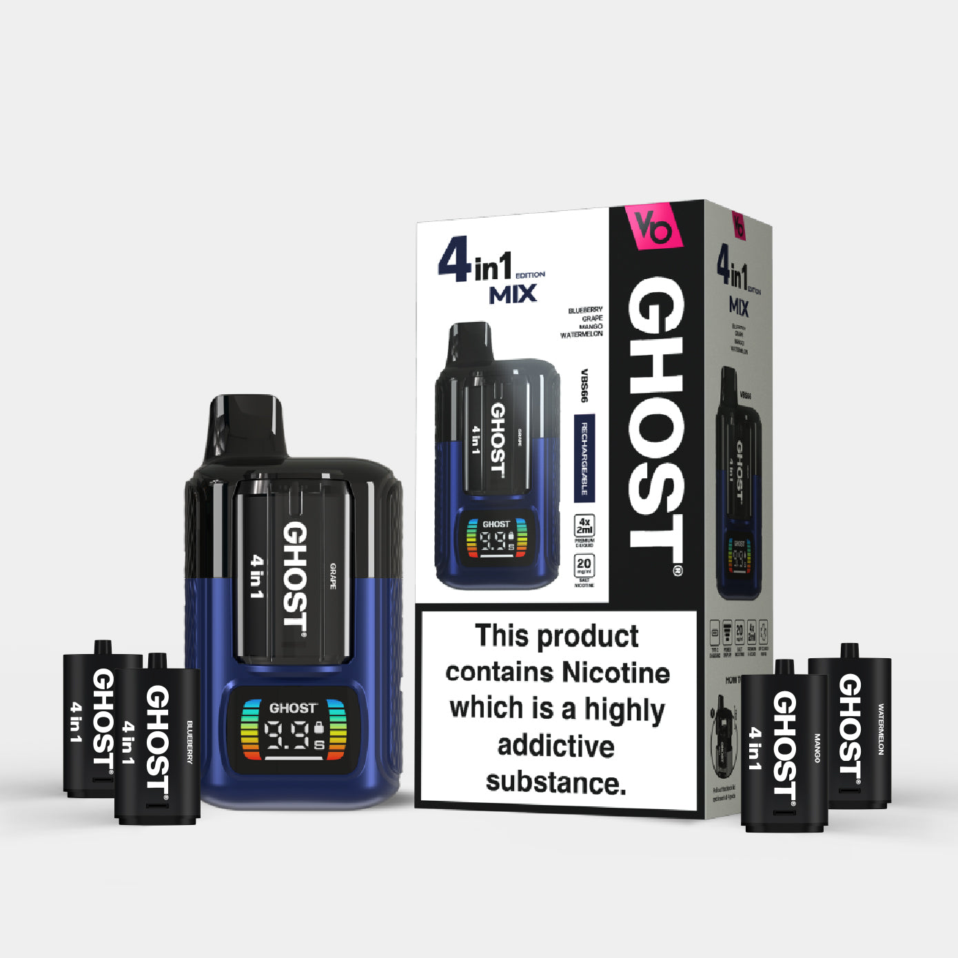 Ghost 4 in 1 Mix Edition Vape Pods with Packaging 