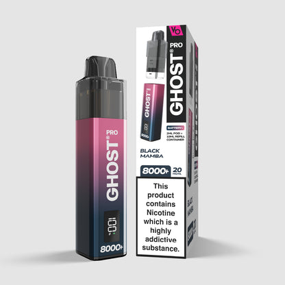 Ghost Pro 8000+ Black Mamba Pod System | Vapes Bars Ghost Pro 8000+ Black Mamba Pod System | Vapes Bars
