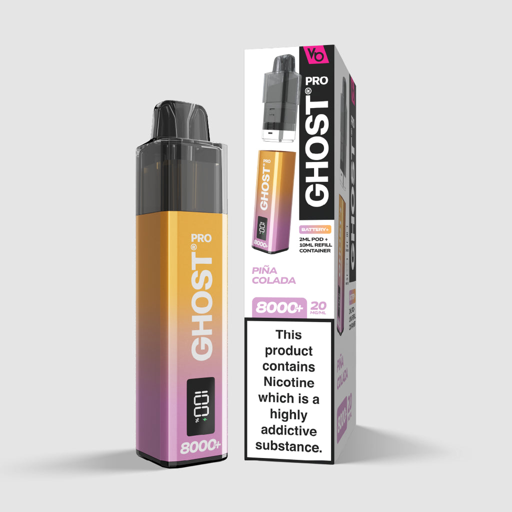 ghost bar vape Ghost® Pro 8000+ Pina Colada Pod System Select Flavor ::Passion Fruit Orange Guava HQD Disposable Vape Raz (TN9000) ~ Peach
