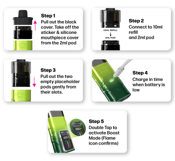 Double Menthol 2ml pod+10ml refill