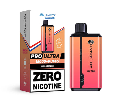 Hayati Pro Ultra vape device in Mangosteen flavor with packaging