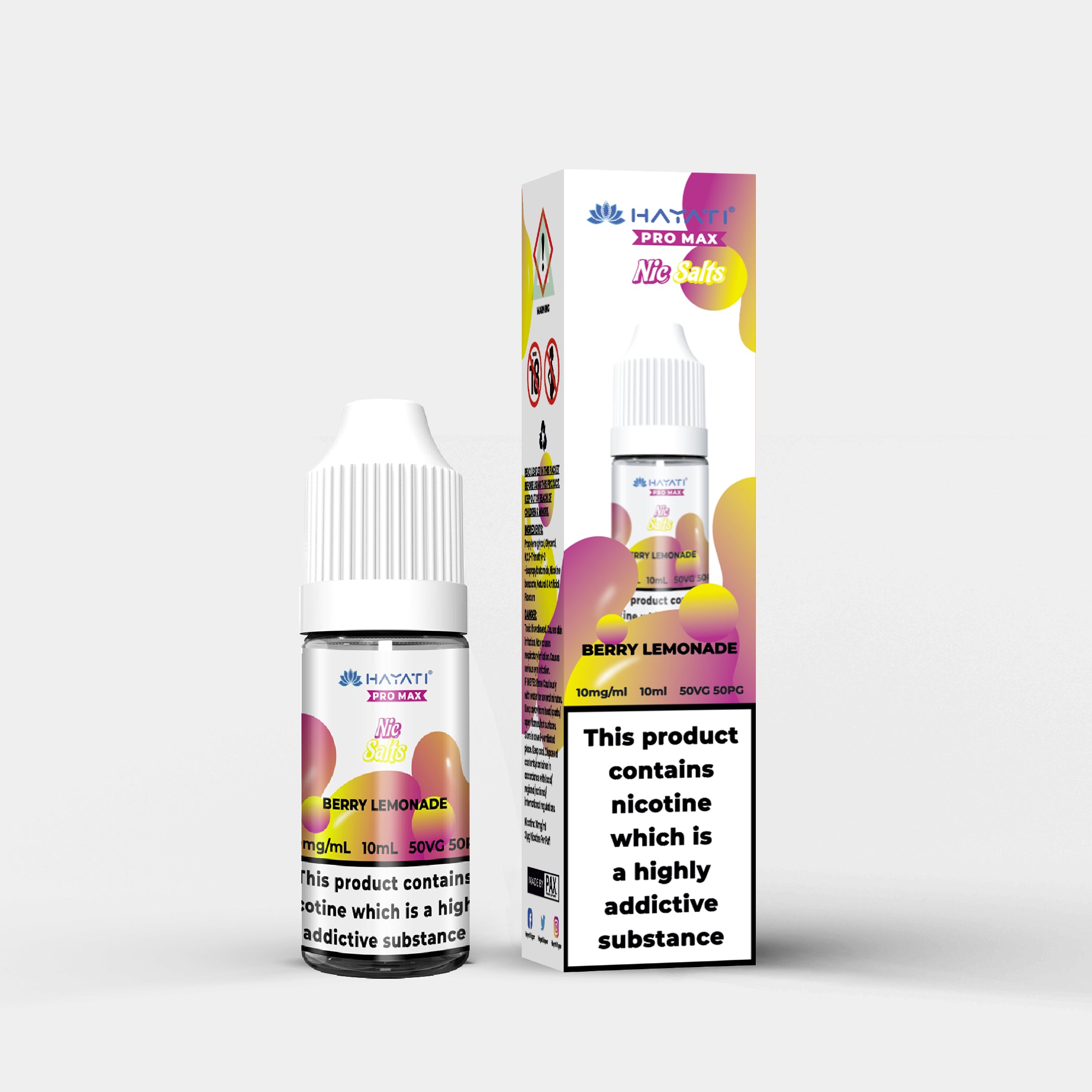 Hayati Salts 10 Ml Berry Lemonade With Packaging