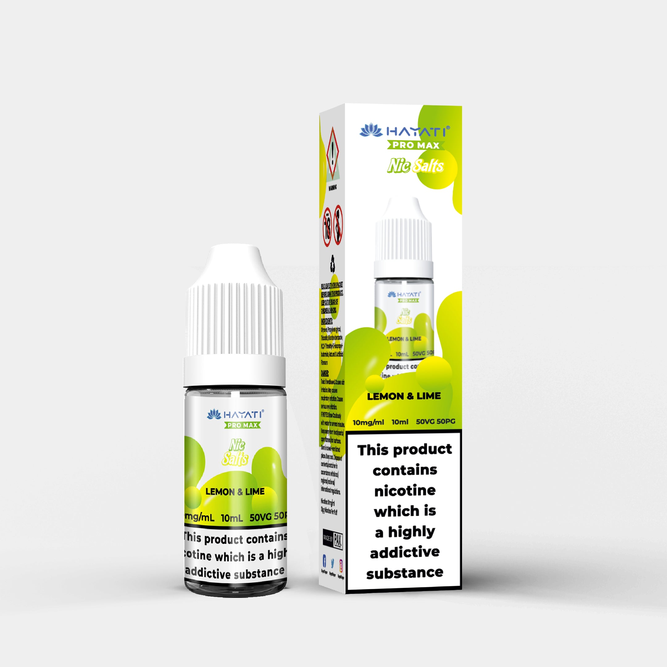 Hayati Salts 10 Ml Lemon & Lime With Packaging