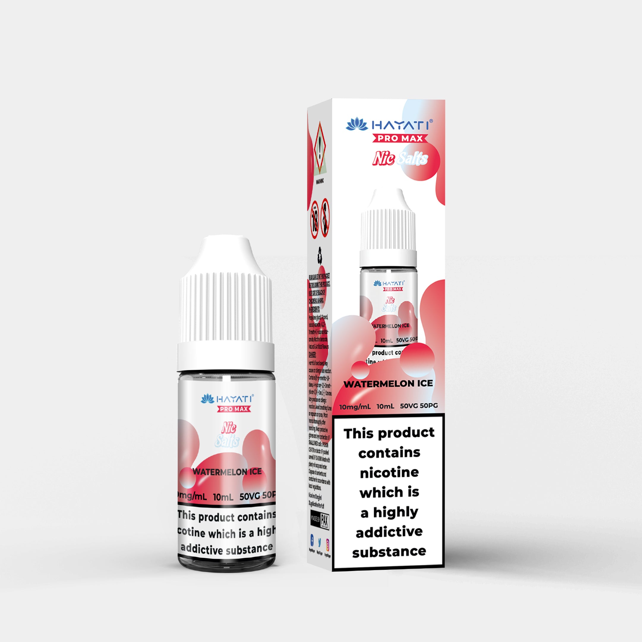 Hayati Salts 10 Ml Watermelon Ice With Packaging