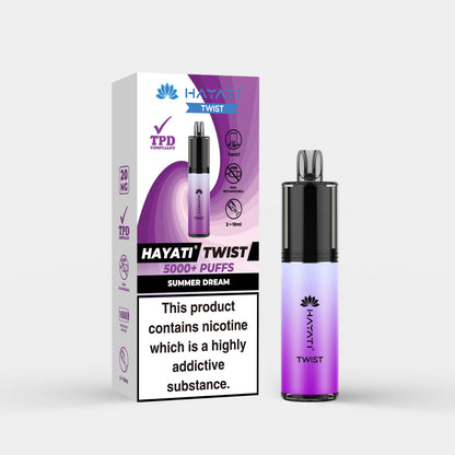 Hayati Twist vape device in Summer Dream flavor with packaging