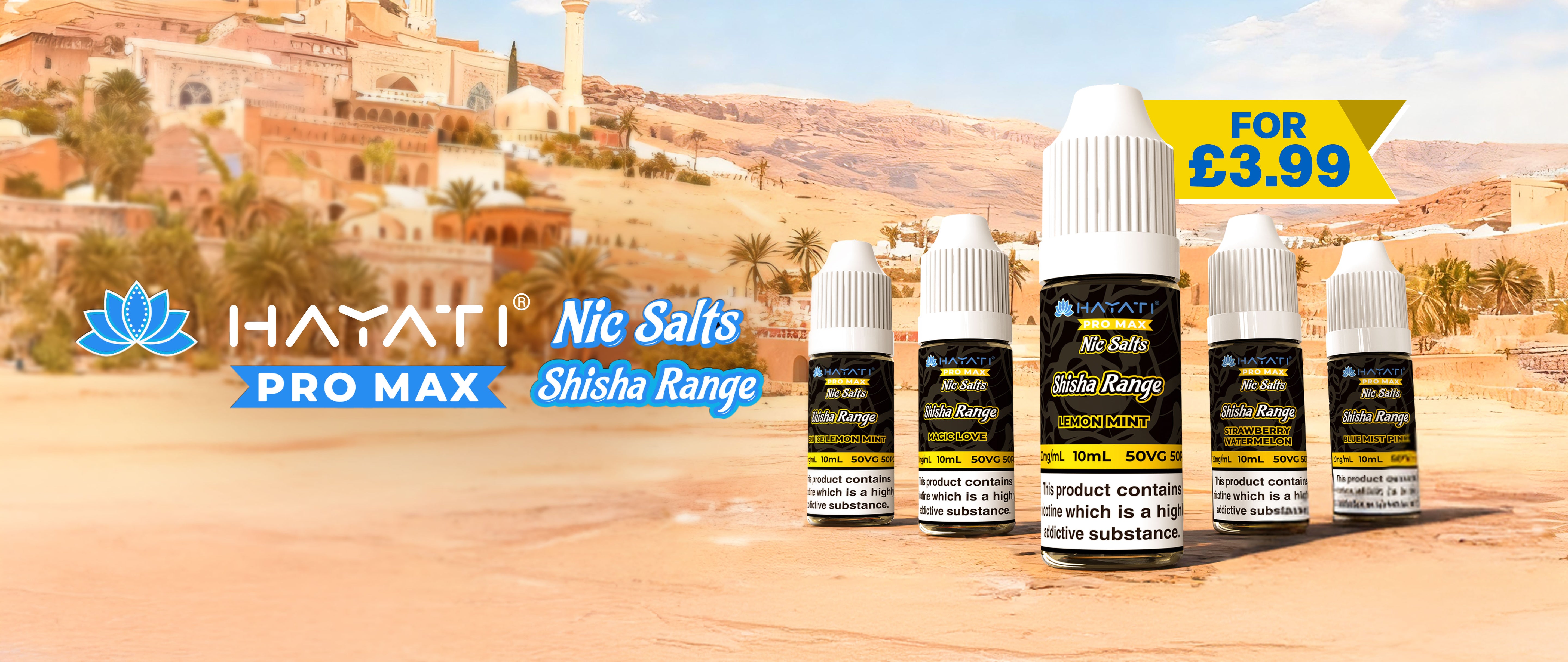 Hayati® Pro Max Nic Salts Shisha Range