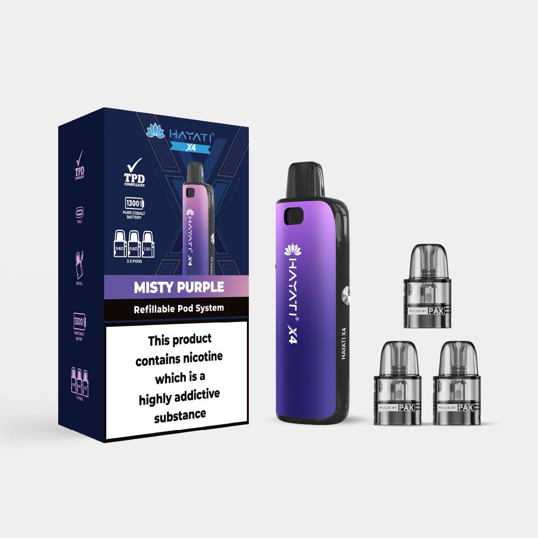 5 x Hayati® X4 Bundle's Misty Purple - Vapes Bars®