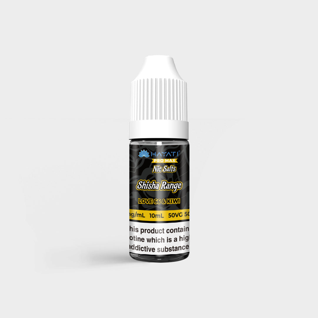 Hayati Pro Max Nic Salts Shisha Range Love 66 & Kiwi | Vapes Bars