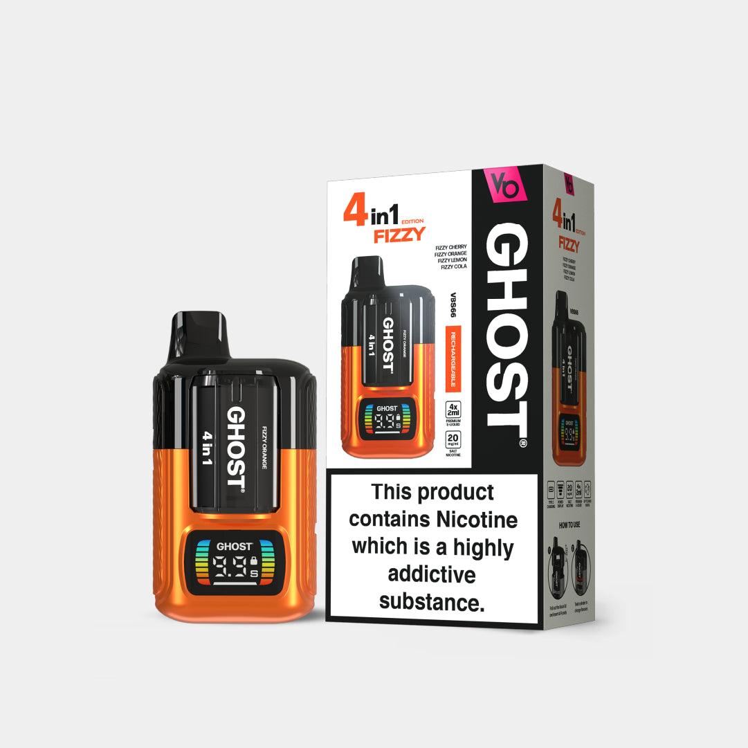 Fizzy Edition Ghost 4 in 1 Rechargeable Pod Kit Vapes Bars Fizzy Edition Ghost 4 in 1 Rechargeable Pod Kit Vapes Bars