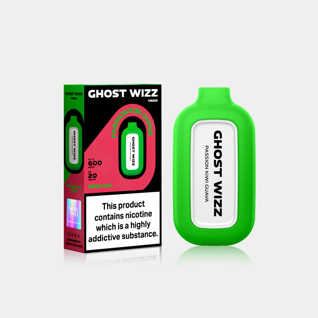 Ghost Wizz Passion Kiwi Guava With Packaging