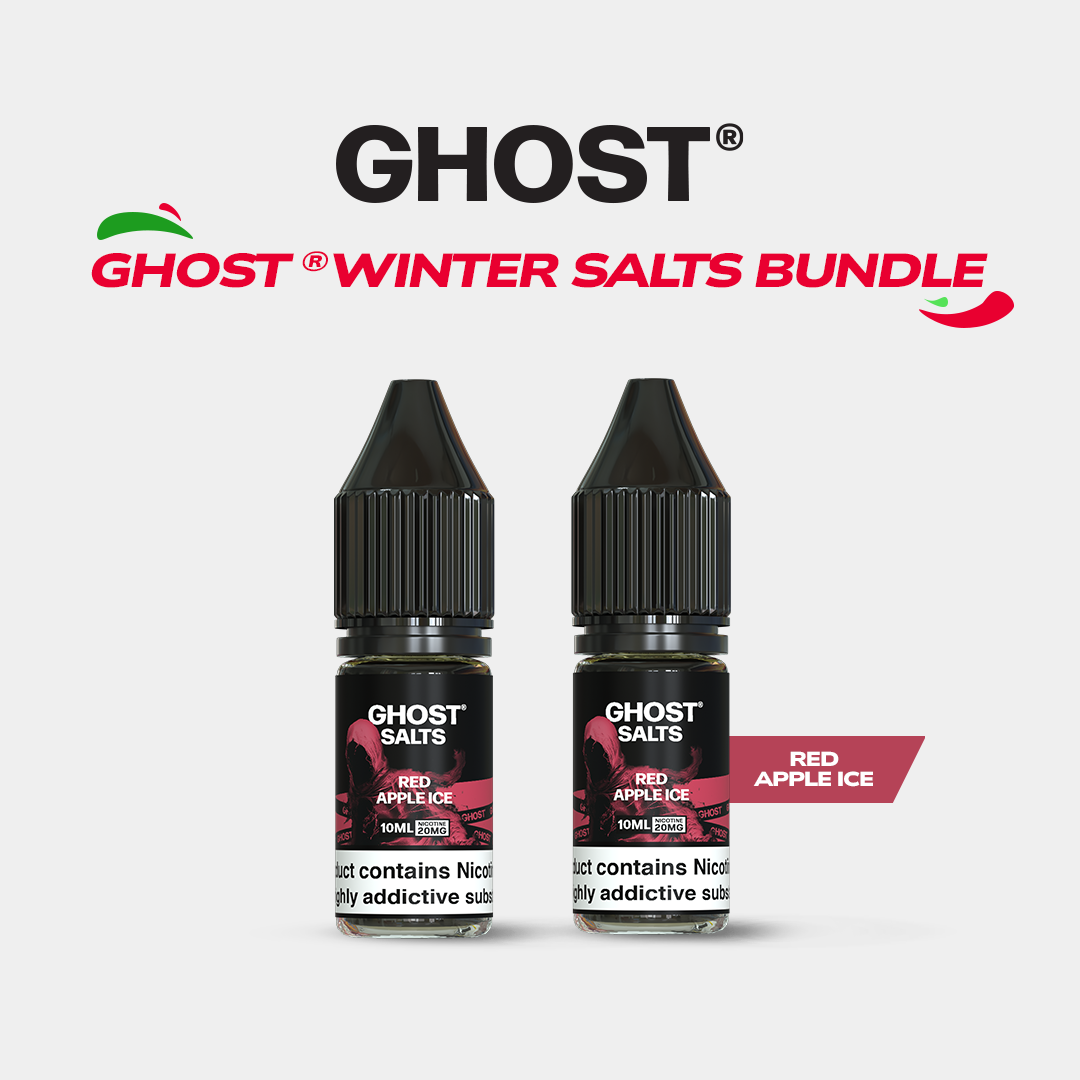 Ghost Salts Red Apple Ice as a Ghost Winter Salts Bundle